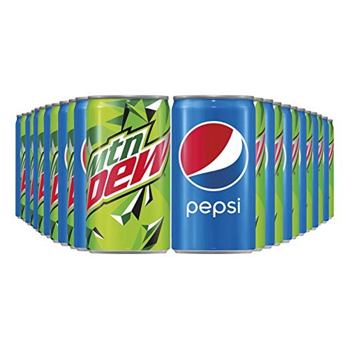 Pepsi Y Mtn Rocío Mini Puede Variety Pack, 7.5 Oz Latas, 24 