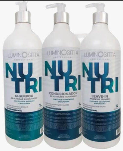 Kit Nutri Hidratação 3 Passos De 1  L - Luminosittà