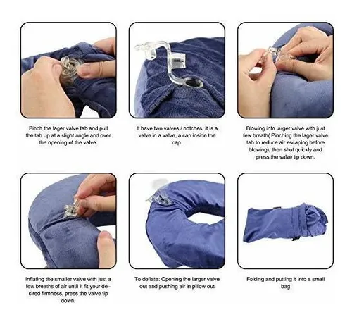 Almohada De Viaje, Urophylla Suave Terciopelo Inflables Viaj