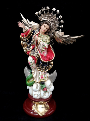 Virgen De Quito 25 Cm. Resina 