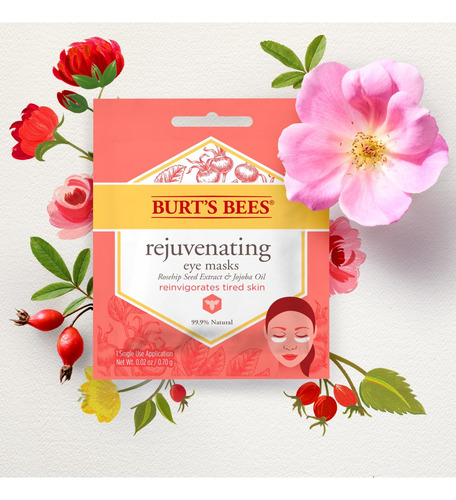 Imagen 3 de 4 de Máscara Para Ojos De Tela Burt's Bees Rejuvenecedora 1 Un