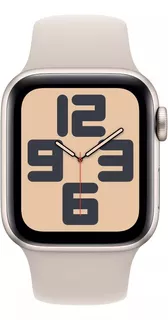 Apple Watch SE GPS (2da gen) • Caixa estelar de alumínio – 40 mm • Pulseira esportiva estelar – P/M