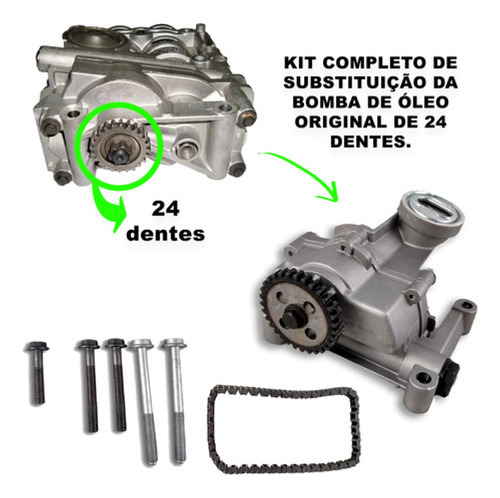 Kit Bomba De Óleo Com Engrenagem Kia Optima Sorento 2.4 16v