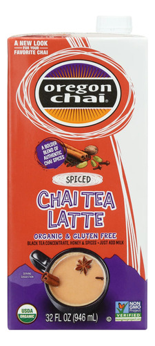 Oregon Chai Spiced Chai Tea Latte Organic & Gluten F 946 Ml