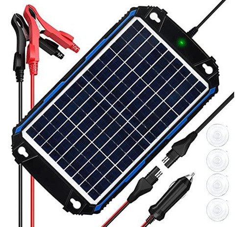 Cargador Y Mantenedor De Batería Solar 10w 12v Para Auto