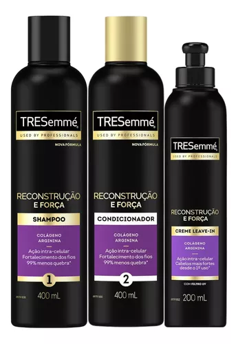 Kit Shampoo, Cond E Leave-in Tresemmé Reconstrução E Força