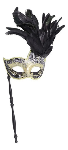 Con Máscara De Plumas, Bola De Maquillaje En Barra, Popular Para Halloween