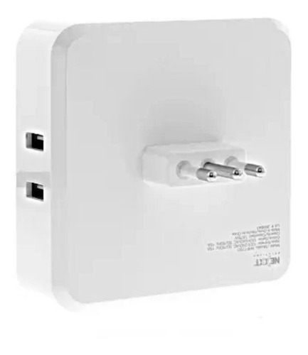 Imagen 2 de 6 de Enchufe Inteligente Con 4 Tomas Y 4 Usb Nexxt - 220v 15a