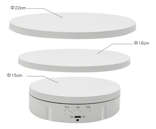 Plataforma Giratoria Eléctrica De 360 Grados Con Carga Usb G