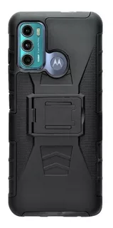 Funda De Uso Rudo + Clip Para Moto G60 / G60s Negro