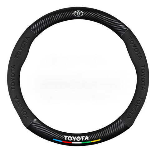 Cubre Volante Toyota Alcantara Fibra Carbono Redondo