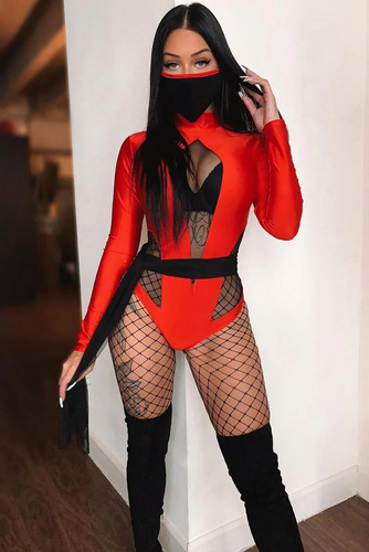 Disfraz De Ninja Guerrera Para Mujer Ideal Para Halloween O Fiesta Temática