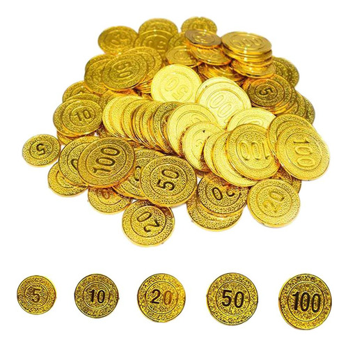 2 Monedas De Tesoro Pirata Oro 2.5-3.7cm Oro 2.5-3.7cm