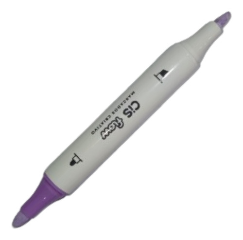 Kit 3 Marcador Criativo Flow Tons De Roxo - Ponta Dupla Cis