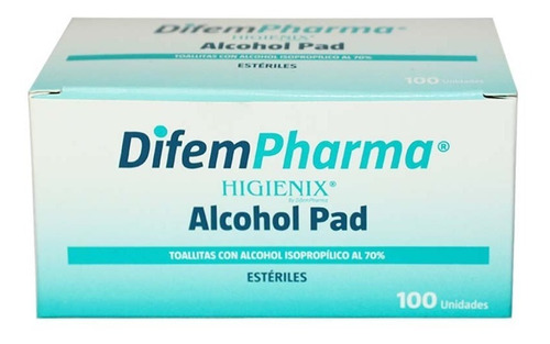 Imagen 2 de 9 de Alcohol Pad Toallitas Desinfectantes Higienix 100 Unds..