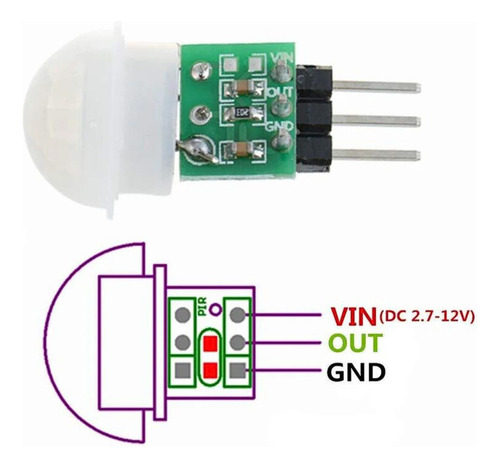 Sensor De Movimiento Infrarrojo Pir Am312 Arduino