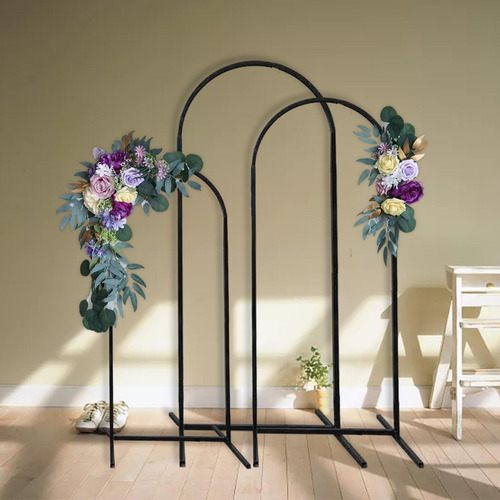 Silk Artificial Flower Arch Decor Pueple Rose Flower