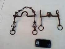 Comprar Lote De 2 Antiguos Frenos De Caballo Articulado Con Barbada