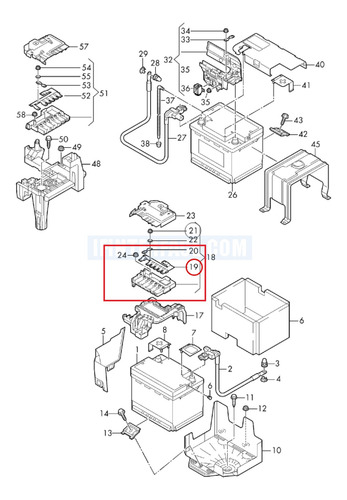 Porta Fusible Principal De Bateria Para Audi A1 2012