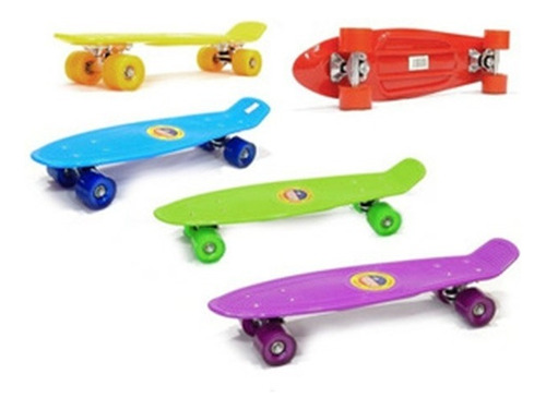 Penny Skate Longboard Patineta Para Niño Trucks De Aluminio Color Naranja