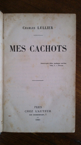 Mes Cachots - Charles Lullier