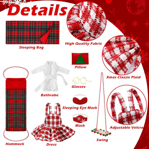 9 Piezas Conjunto De Accesorios De Ropa De Muñeca De Elfos D