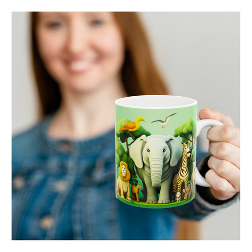 Tazas Personalizadas Animales Dibujos Animados Jardín Caja I