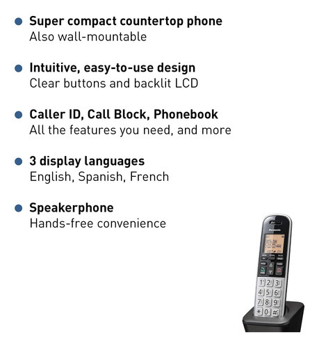 Teléfono Inalámbrico Panasonic Kx-tgb810s Dect 6.0 1.6 Lcd