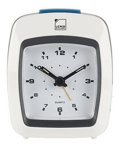 Reloj Despertador Analógico Lewis N. Clark, Blanco