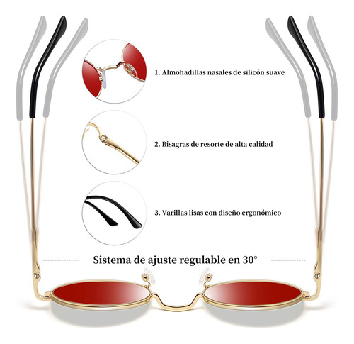 Gafas de Sol Redondas Joopin M4057 Polarizadas UV Negro
