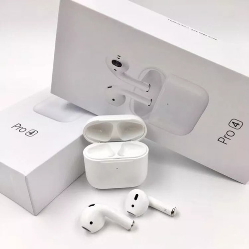 Auricular Bluetooth - Compatible iPhone iPad Celular - Pro 4 Color Blanco