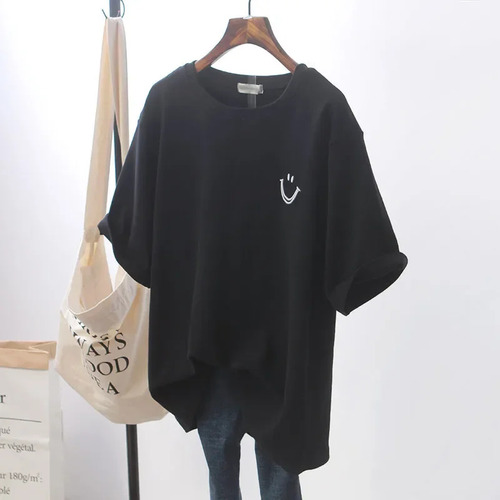 Camiseta Holgada Con Estampado De Poliamida Y Spandex Para M