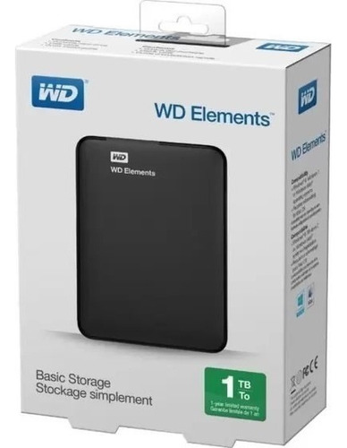 Disco Duro Externo Western Digital Elements Portable, 1 Tb