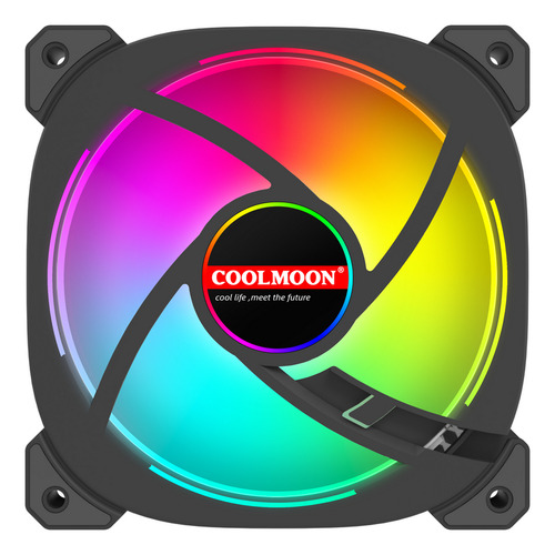Kit 3 Cooler Fan Coolmoon Ty1 Pwm Argb 3 Pinos + Controlador