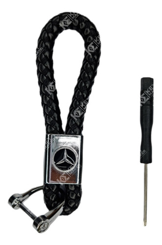 Llavero Cuero Trenzado Mercedes Benz Keymaker