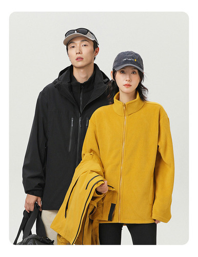 Chaqueta Softshell Impermeable Hombre Cortavientos Capucha
