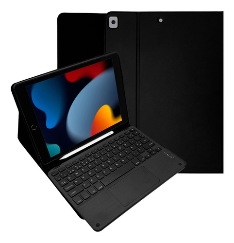 Capa P/ iPad 9 9ª Geração Teclado Touchpad Smart Magnética