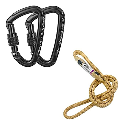 Gm Climbing - Mosquetón Para Escalar (2 Unidades, 0.268 in,