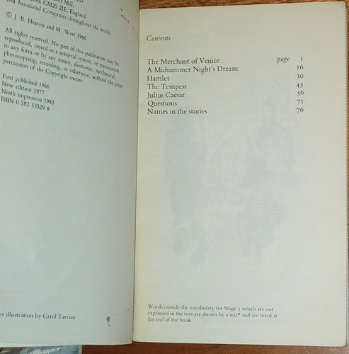Gullivers Travels - J. Swift / Stories From Shakespeare (Usado)