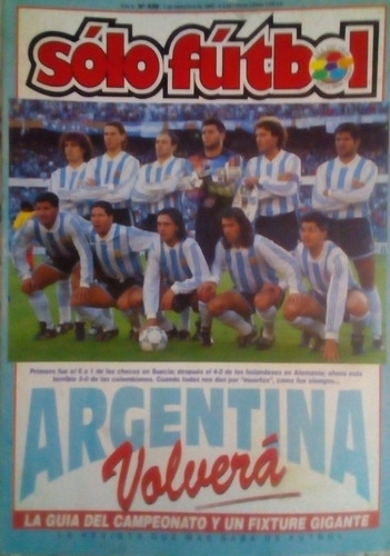 Solo Futbol 429 Argentina 0 Colombia 5 . Guia Campeonato