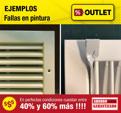 Difusor Aire Acon. Tdc Escalonado 60x60 Outlet Con Detalles