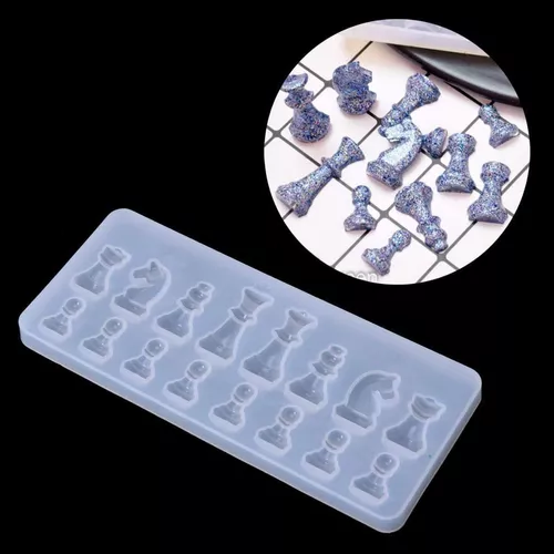 Molde Silicone Jogo Dama Xadrez Peças Tabuleiro Resina - BrSeller - Moldes  de silicone e outros produtos importados.