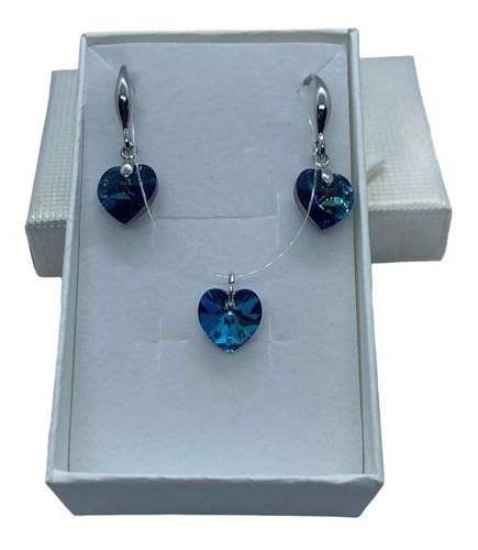 Imagen 1 de 1 de Conjunto Cristal Swarovski Elements Hilo Transparente