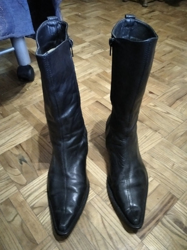 Botas 37 De Cuero. Impecables Cómodas