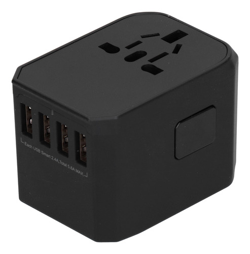 Adaptador De Viaje, Enchufe Internacional, 4 Puertos Usb, Ti