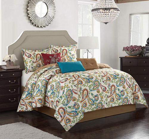 Stratford Park Paisley Floral - Juego De Ropa De Cama De 7 P