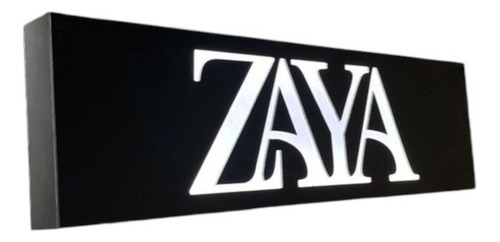 Placa Luminoso Retangular Em Acm Vazado Led Logo Dupla Face