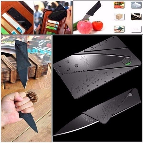 Imagen 3 de 3 de Tarjeta Navaja Cuchillo Simil Tarjeta De Crédito Convertible