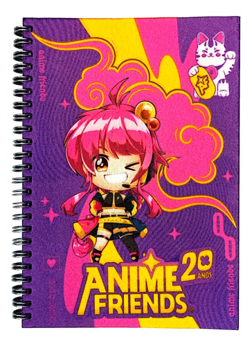 Caderno Anime Friends A5 100 Folhas - Maru Chan