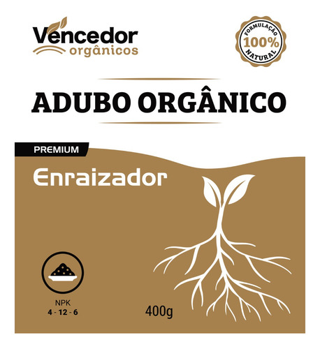 Adubo Orgânico Enraizador Premium 400g - Mudas E Raízes